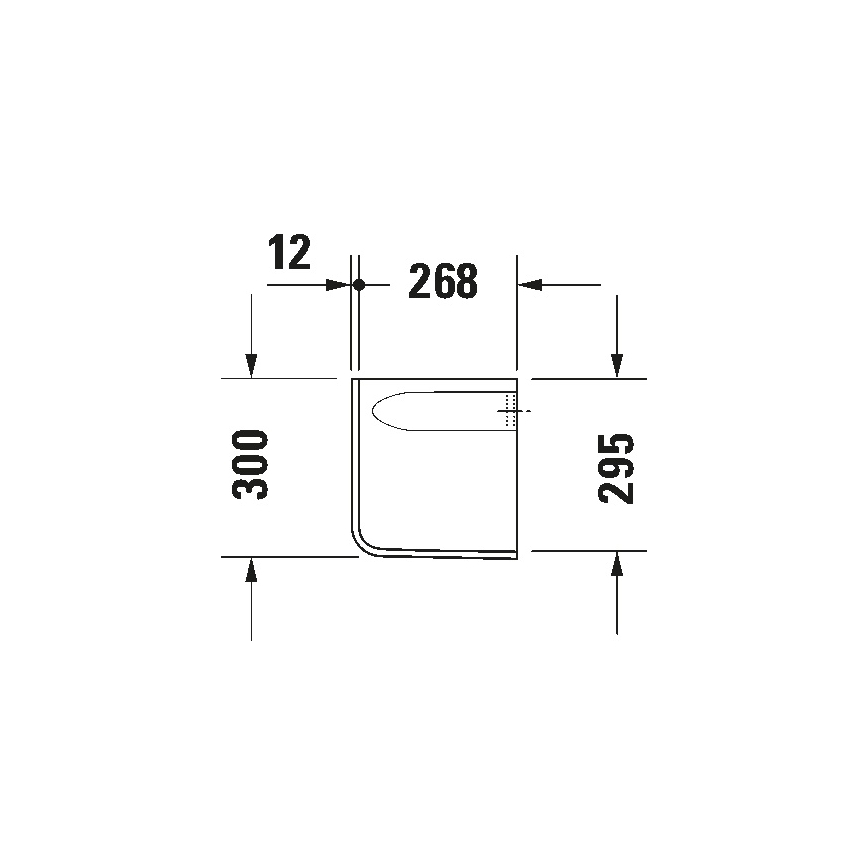 Duravit 8571800002 - Copertura per sifone D-CODE 30x26,8 cm ceramica/bianco lucido