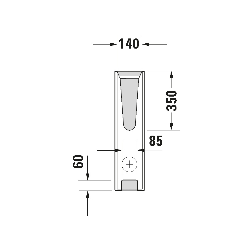 Duravit 8632700002 - Copertura per sifone D-CODE 70,5x19 cm ceramica/bianco lucido