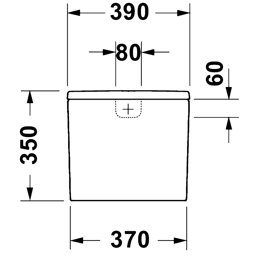 Duravit 9530000852 - Cassetta di risciacquo per WC D-CODE 4,5/3 l ceramica/bianco