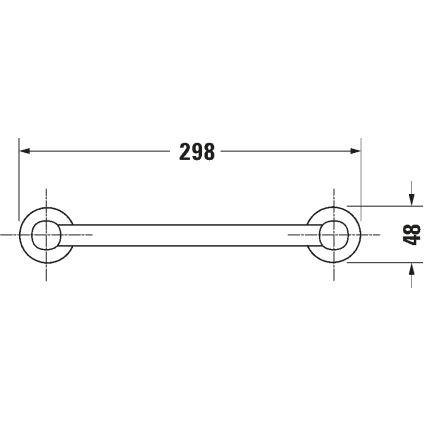 Duravit 99141000 - Maniglia per vasca D-CODE 28,4 cm cromo lucido