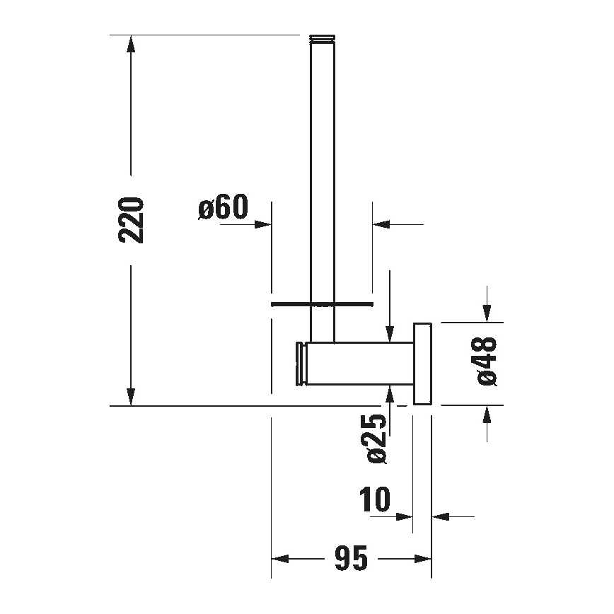Duravit 99151000 - Porta carta igienica D-CODE, cromo lucido