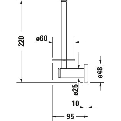 Duravit 99154600 - Porta carta igienica D-CODE nero opaco