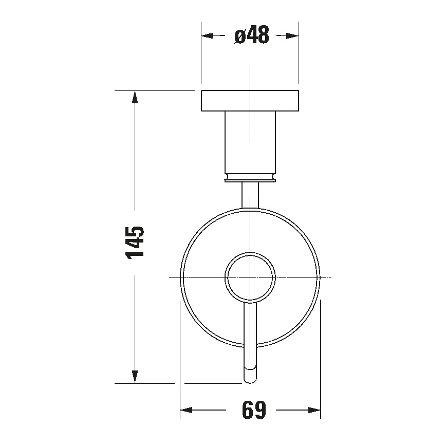 Duravit 99164600 - Dispenser da parete per sapone D-CODE 390 ml, vetro opalino/nero opaco
