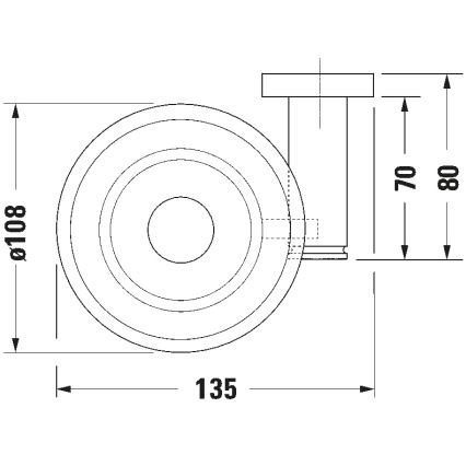 Duravit 99174600 - Portasapone da parete D-CODE, sinistro, nero opaco