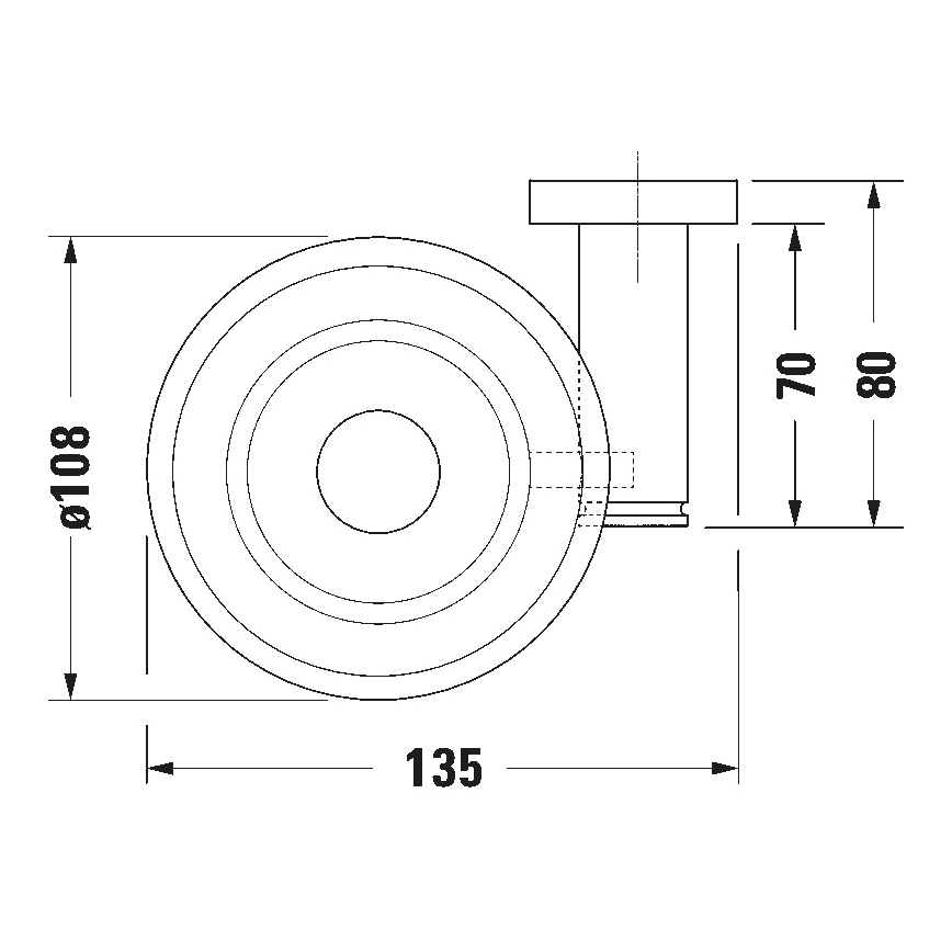 Duravit 99174600 - Portasapone da parete D-CODE, sinistro, nero opaco