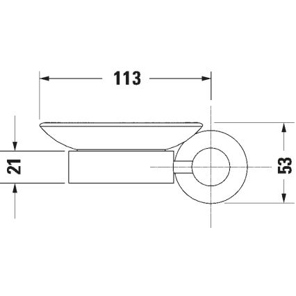 Duravit 99174600 - Portasapone da parete D-CODE, sinistro, nero opaco