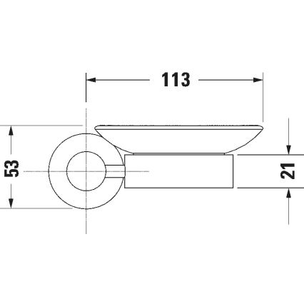 Duravit 99181000 - Portasapone a parete D-CODE destro cromo lucido