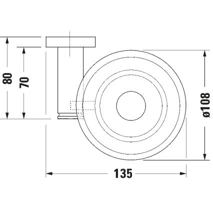 Duravit 99181000 - Portasapone da parete D-CODE destro, cromo lucido