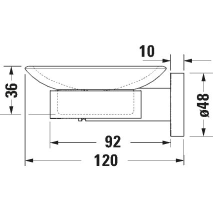Duravit 99181000 - Portasapone da parete D-CODE destro, cromo lucido