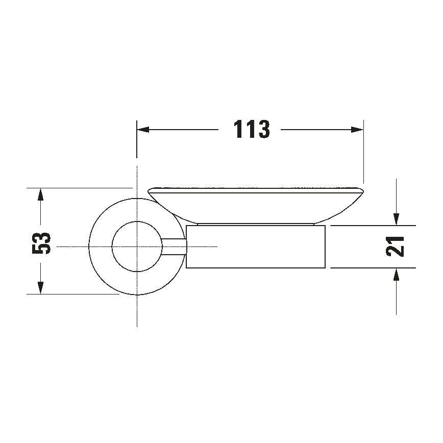 Duravit 99181000 - Portasapone da parete D-CODE destro, cromo lucido