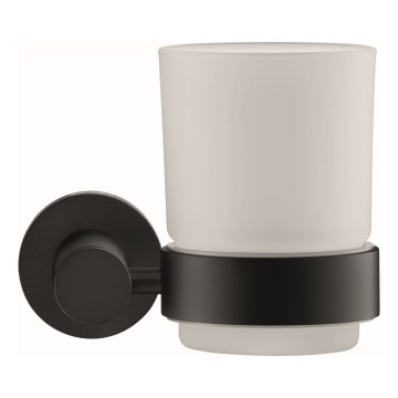 Duravit 99204600 - Portaspazzolini da parete D-CODE, lato destro, nero opaco