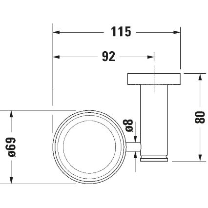 Duravit 99204600 - Portaspazzolini da parete D-CODE, lato destro, nero opaco