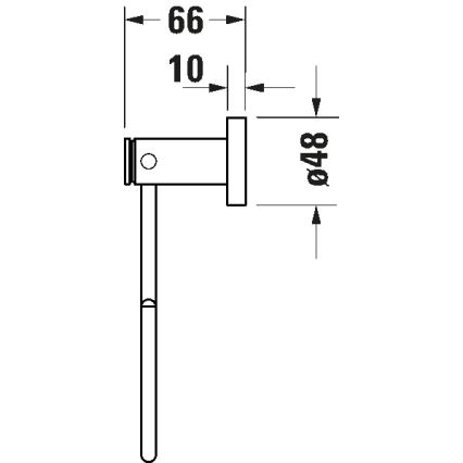 Duravit 99211000 - Porta asciugamani a parete D-CODE cromo lucido