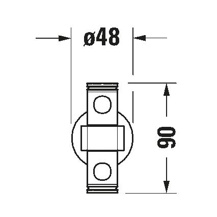 Duravit 99221000 - Porta asciugamani da parete D-CODE 44,7 cm, cromo lucido