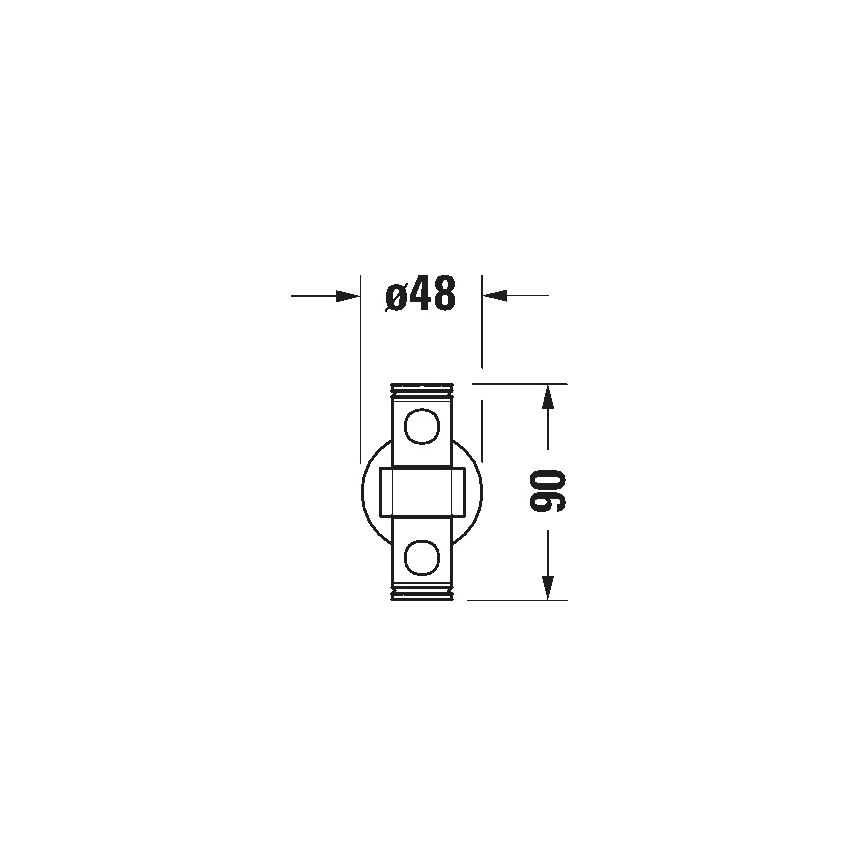 Duravit 99221000 - Porta asciugamani da parete D-CODE 44,7 cm, cromo lucido