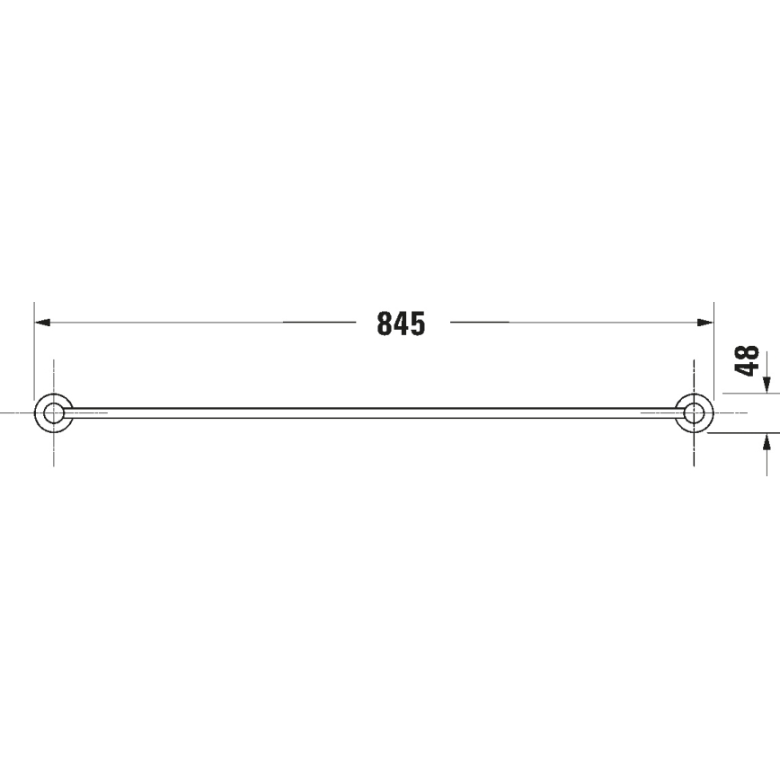 Duravit 99231000 - Porta asciugamani da parete D-CODE 84,5 cm in cromo lucido