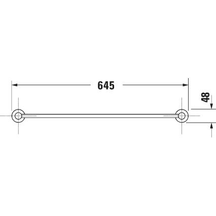 Duravit 99244600 - Porta asciugamani a parete D-CODE 64,5 cm nero opaco