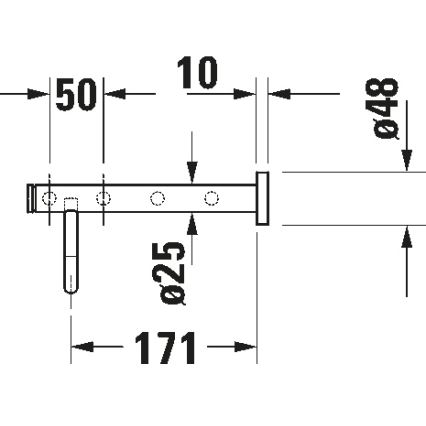 Duravit 99251000 - Porta asciugamani a parete D-CODE 65 cm cromo lucido