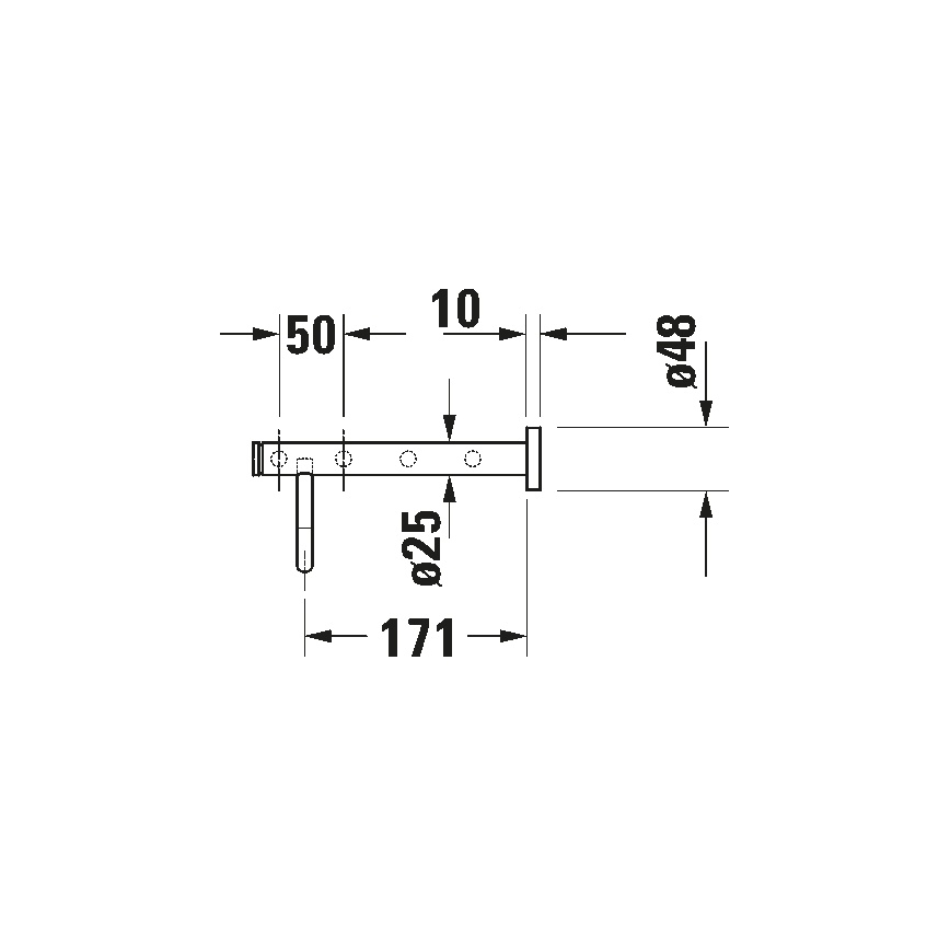 Duravit 99251000 - Porta asciugamani a parete D-CODE 65 cm cromo lucido