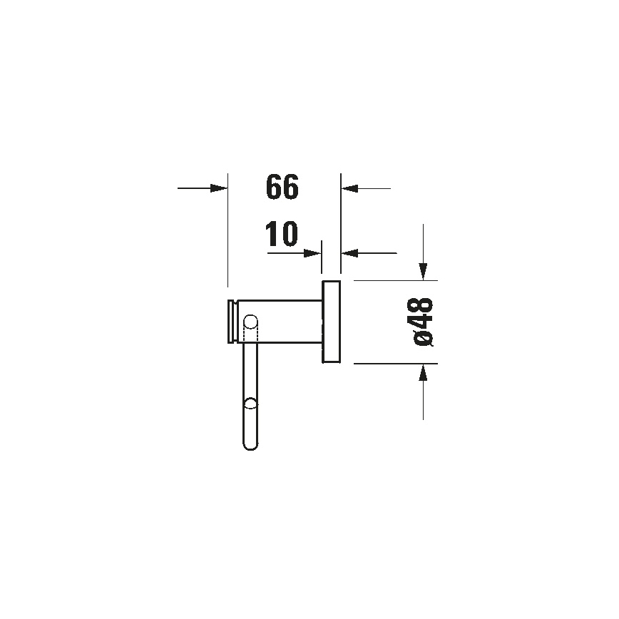 Duravit 99264600 - Porta carta igienica D-CODE nero opaco