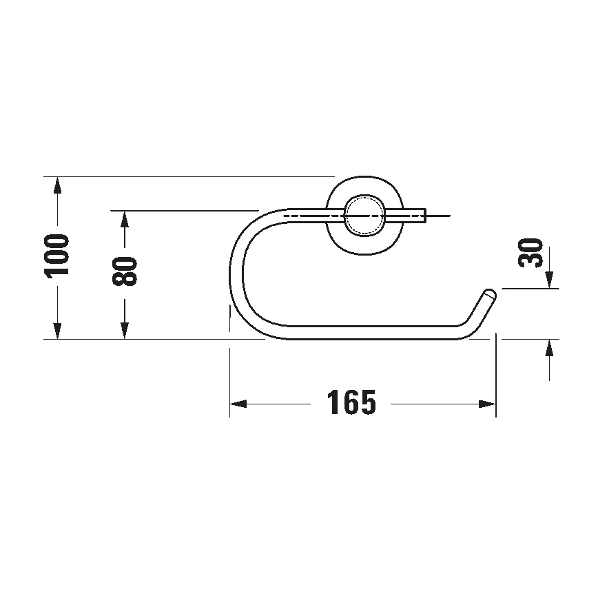 Duravit 99264600 - Porta carta igienica D-CODE nero opaco