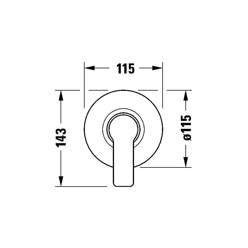 Duravit DC4210007010 - Miscelatore doccia da incasso D-CODE cromo lucido