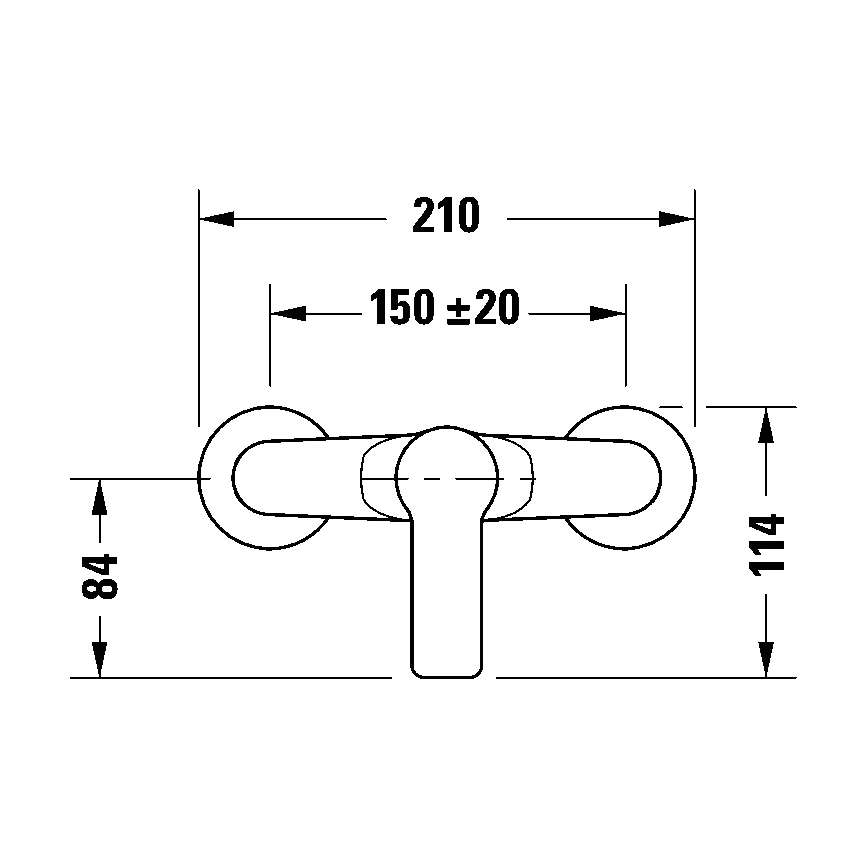 Duravit DC4230001010 - Miscelatore bidet a parete D-CODE, cromato lucido