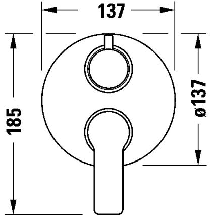 Duravit DC5210008010 - Miscelatore doccia da incasso D-CODE cromo lucido