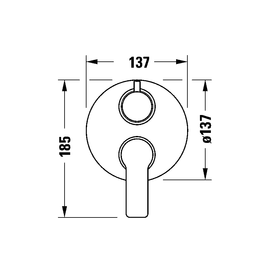 Duravit DC5210008010 - Miscelatore doccia da incasso D-CODE cromo lucido