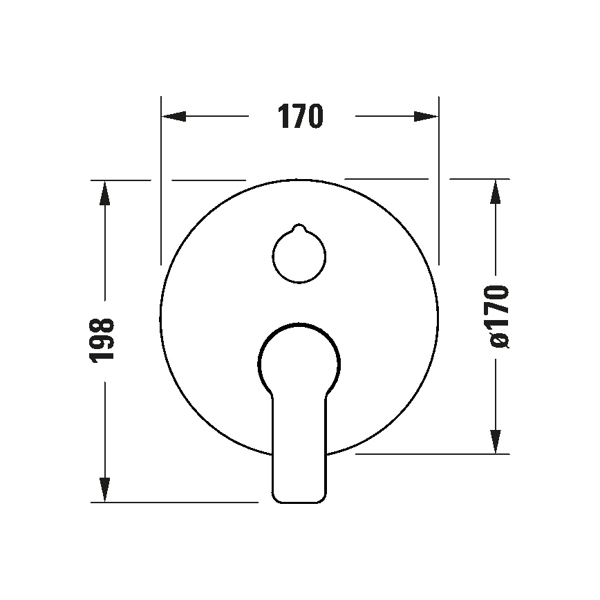 Duravit DC5210012010 - Miscelatore da incasso per vasca D-CODE, cromo lucido
