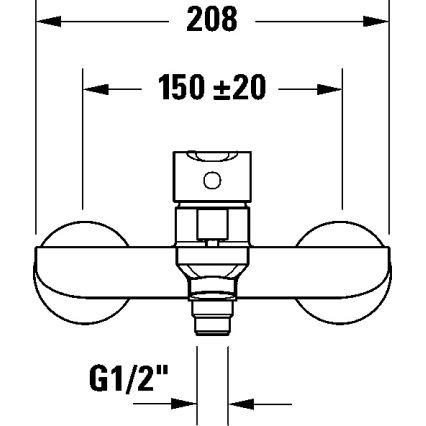 Duravit DC5230001010 - Miscelatore per vasca D-CODE cromo lucido