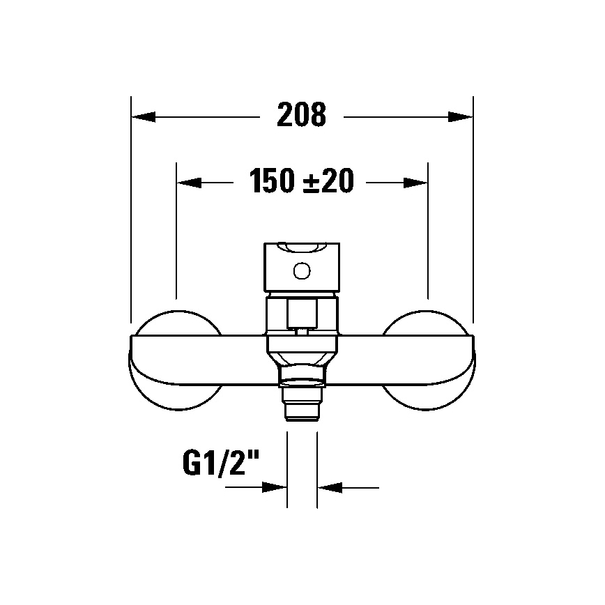 Duravit DC5230001046 - Miscelatore per vasca D-CODE nero opaco
