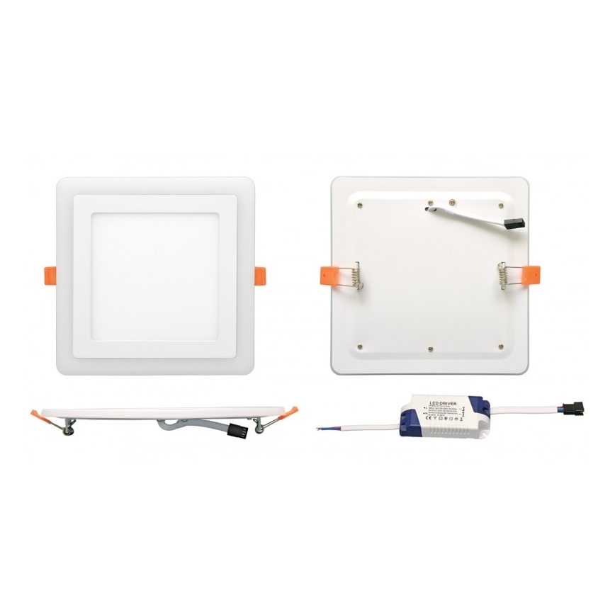 Lampada LED da incasso DUO LED/12W/230V + LED/4W
