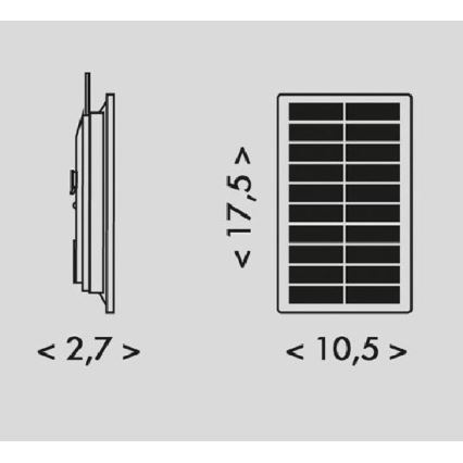 Striscia solare a LED 3,7V 2400 mAh 5m IP65