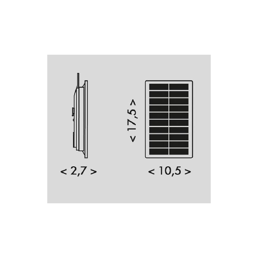 Striscia solare a LED 3,7V 2400 mAh 5m IP65