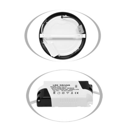 Plafoniera LED LADA LED/18W/230V 3000/4000/6000K diametro 22 cm nero