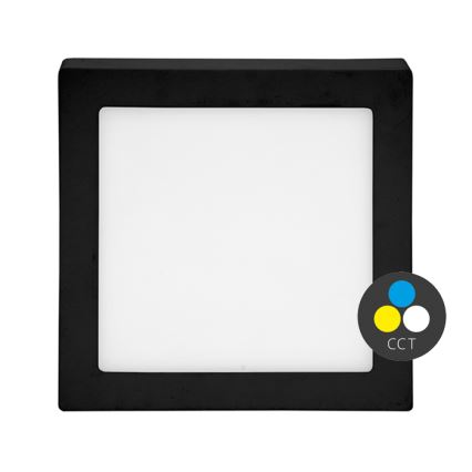 Plafoniera LED RAFA LED/12W/230V 3000/4000/6000K 17x17 cm nero
