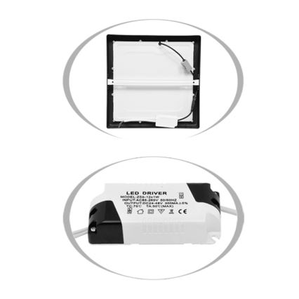 Plafoniera LED RAFA LED/12W/230V 3000/4000/6000K 17x17 cm nero