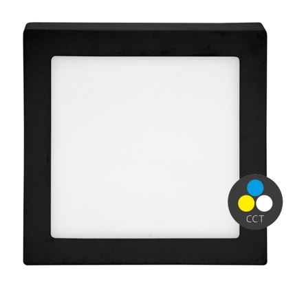 Plafoniera LED RAFA LED/18W/230V 3000/4000/6000K 22x22 cm nero