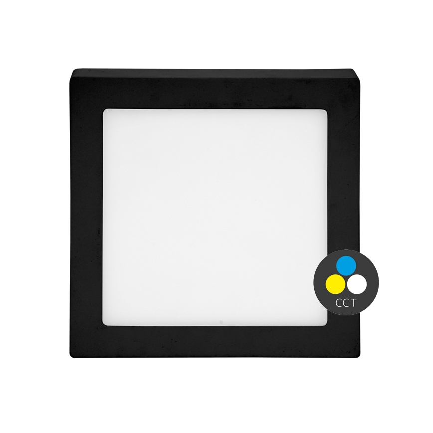Plafoniera LED RAFA LED/18W/230V 3000/4000/6000K 22x22 cm nero