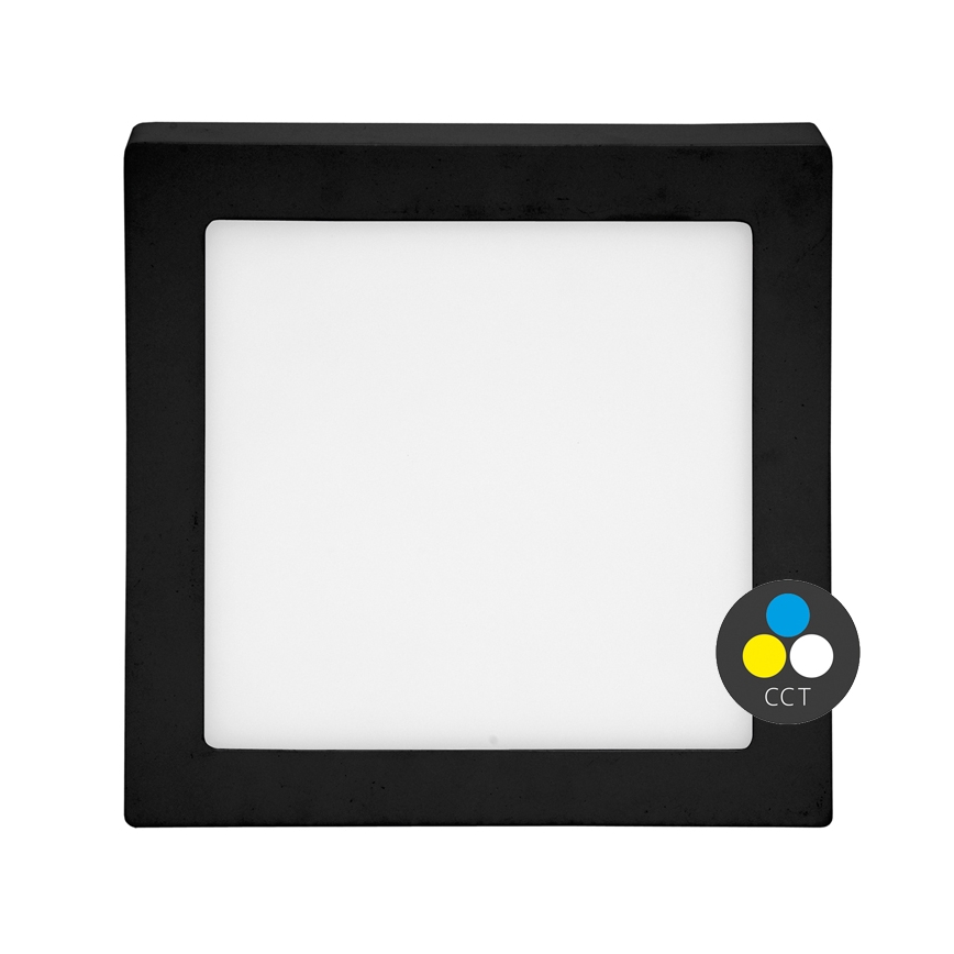Plafoniera LED RAFA LED/25W/230V 3000/4000/6000K 30x30 cm nero