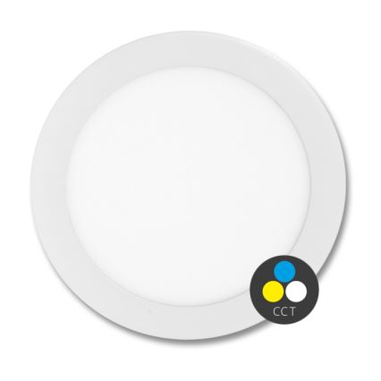 Lampada LED da incasso per bagni LADA LED/18W/230V 3000/4000/6000K diametro 22 cm IP44 bianco