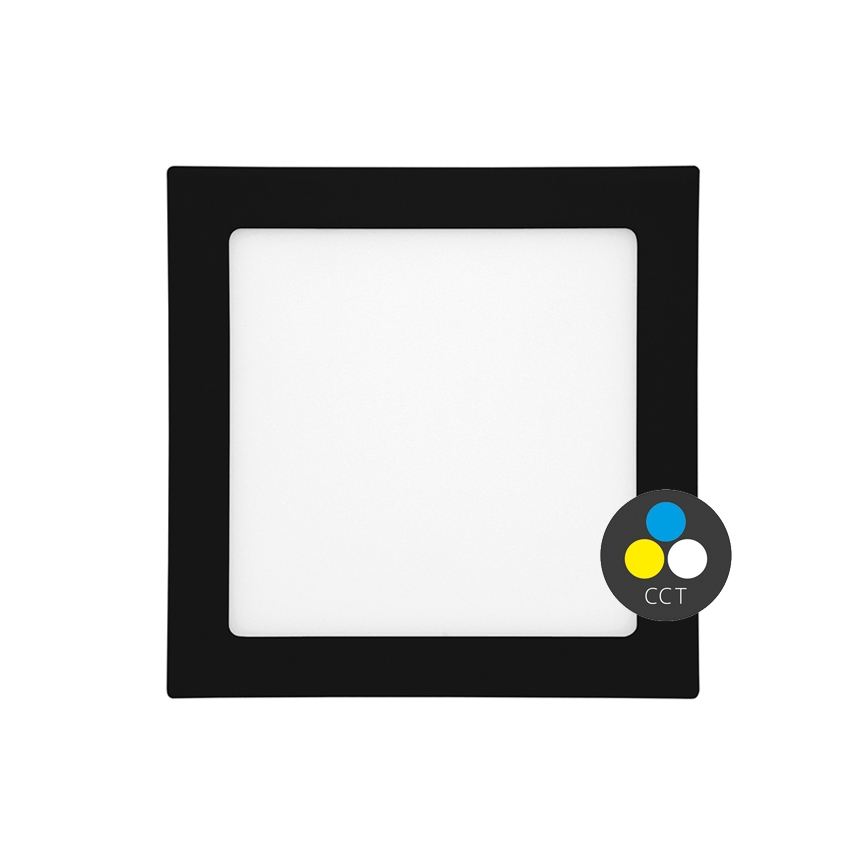 Lampada LED da incasso per bagni RAFA LED/12W/230V 3000/4000/6000K 17x17 cm IP44 nero