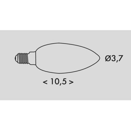 Lampadina LED RETRO C37 E14/2W/230V 3000K 320lm