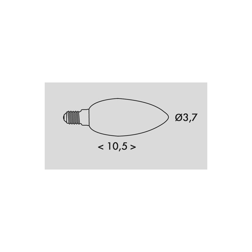 Lampadina LED RETRO C37 E14/2W/230V 3000K 320lm