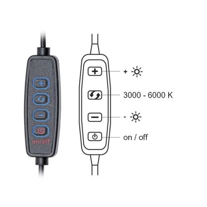 Lampada da tavolo LED dimmerabile LIPA LED/10W/230V 3000-6000K bianco