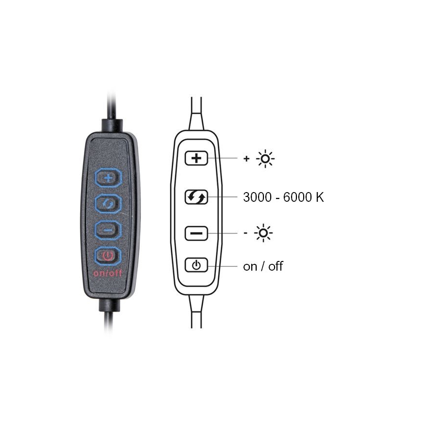 Lampada da tavolo LED dimmerabile PRIM LED/10W/230V 3000-6000K nero