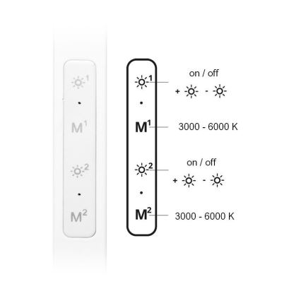 Lampada da tavolo LED dimmerabile SPACE LED/8W + LED/11W/230V 3000-6000K bianco