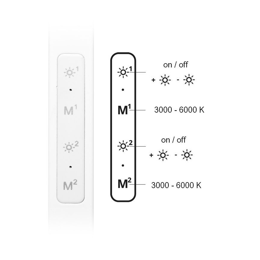 Lampada da tavolo LED dimmerabile SPACE LED/8W + LED/11W/230V 3000-6000K bianco