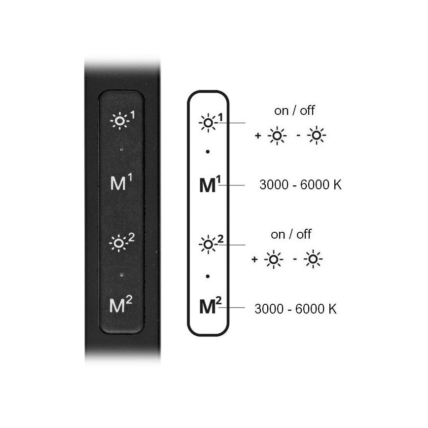 Lampada da tavolo LED dimmerabile SPACE LED/8W + LED/11W/230V 3000-6000K nero
